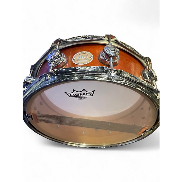 Used DW 6.5X14 Collector's Series Exotic Snare REDWOOD STUMP VANEER Drum