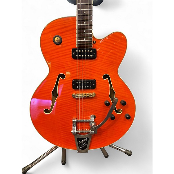 Used Yamaha aes1500b Orange Hollow Body Electric Guitar