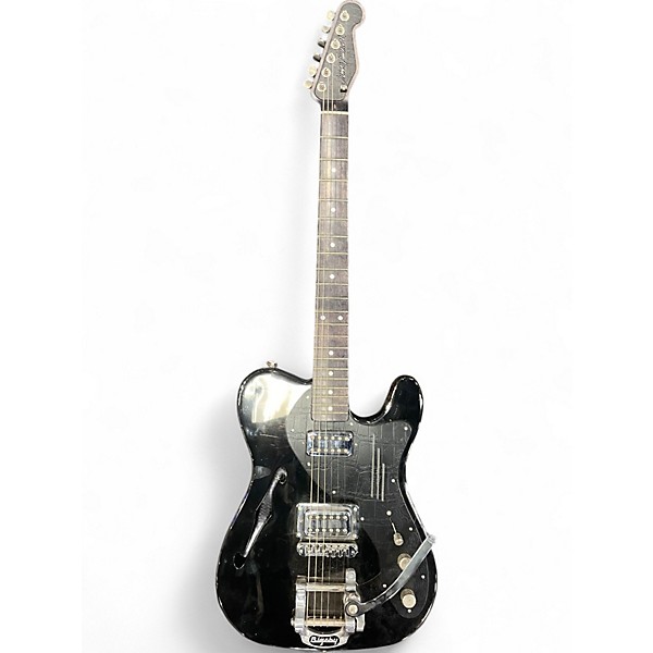 Used James Trussart Steel Caster Deluxe Black Hollow Body Electric Guitar
