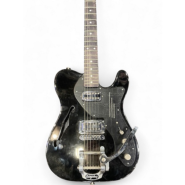 Used James Trussart Steel Caster Deluxe Black Hollow Body Electric Guitar
