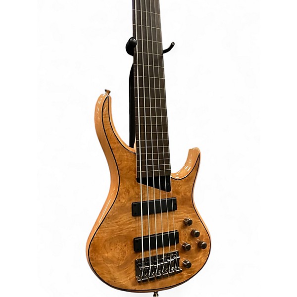Used MTD Kingston KZ 6 String Fretless Natural Electric Bass Guitar