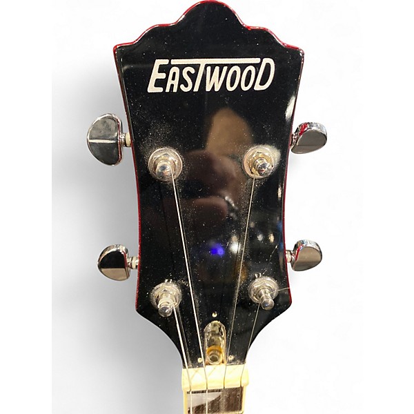 Used Eastwood Classic Tenor 60's Reissue Crimson Red Burst Hollow Body Electric Guitar