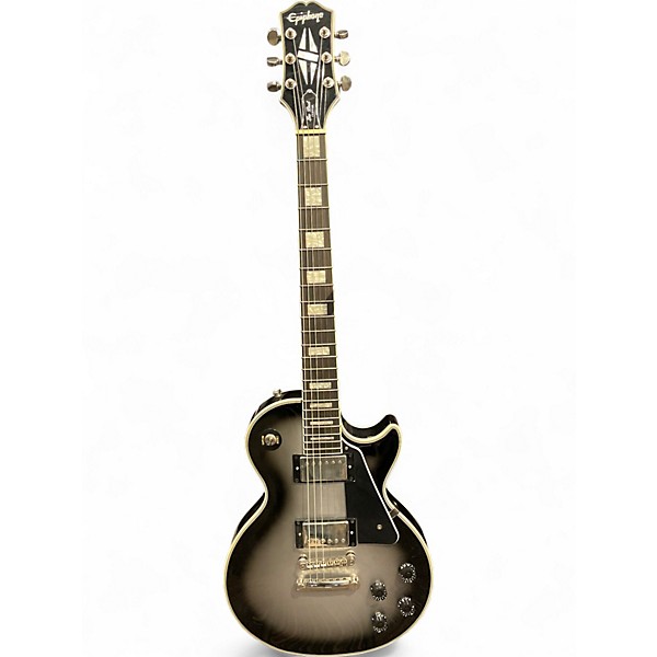 Used Epiphone Les Paul Custom silver burst Solid Body Electric Guitar