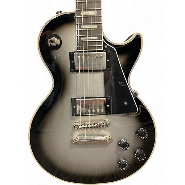 Used Epiphone Les Paul Custom silver burst Solid Body Electric Guitar
