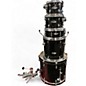 Used Pearl 5 Piece Export WITH HARDWARE Black Drum Kit thumbnail