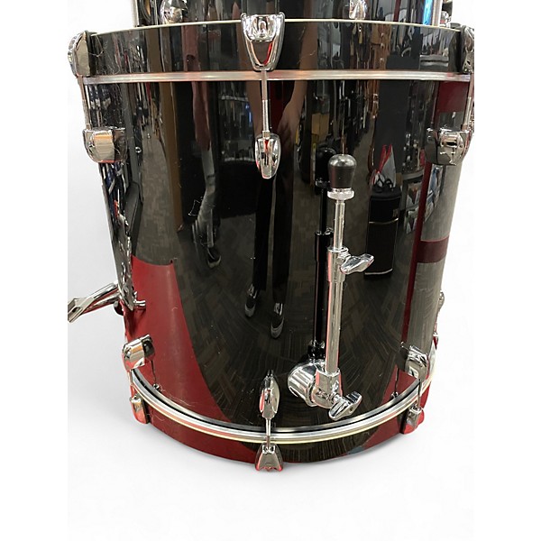 Used Pearl 5 Piece Export WITH HARDWARE Black Drum Kit