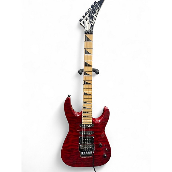 Used Jackson JS34Q Dinky Trans Red Solid Body Electric Guitar