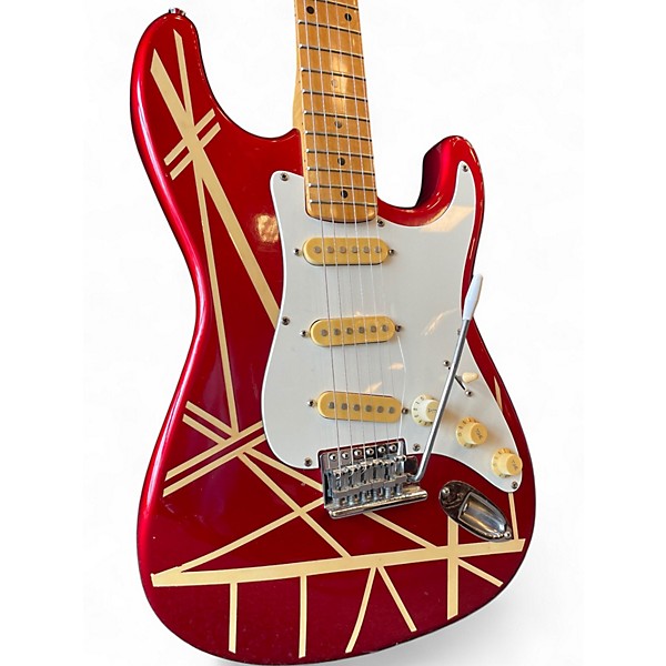 Used Hondo Deluxe Series EVH Red Solid Body Electric Guitar