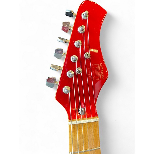 Used Hondo Deluxe Series EVH Red Solid Body Electric Guitar