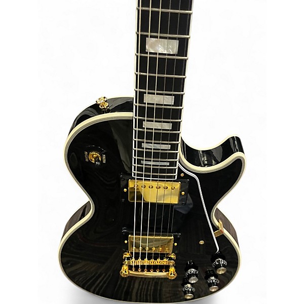 Used Epiphone Epiphone Les Paul Custom Electric Guitar - Ebony Black Solid Body Electric Guitar