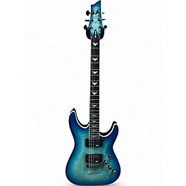 Used Schecter Guitar Research Omen Extreme 6 Blue Burst Solid Body Electric Guitar
