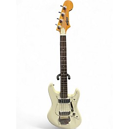 Used Lyle 4 string bass Olympic White Electric Bass Guitar