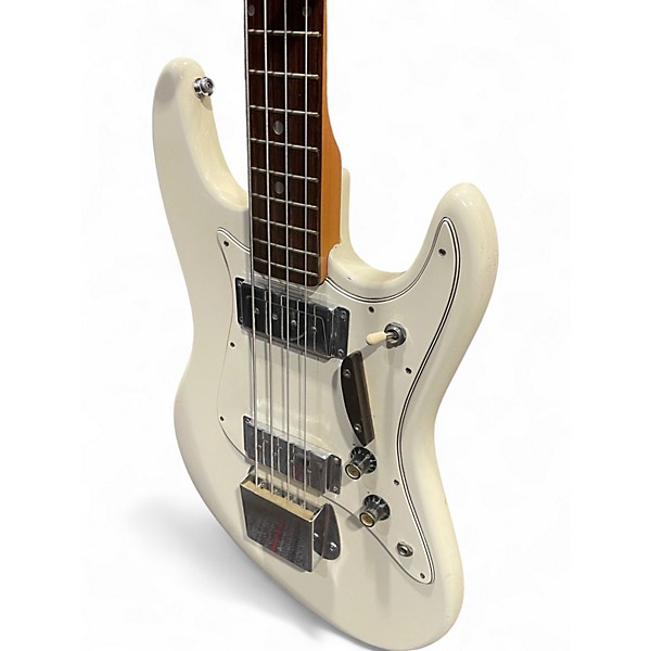 Used Lyle 4 string bass Olympic White Electric Bass Guitar