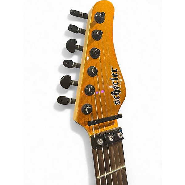 Used Schecter Guitar Research Sun Valley Super Shredder Gold Sparkle Solid Body Electric Guitar