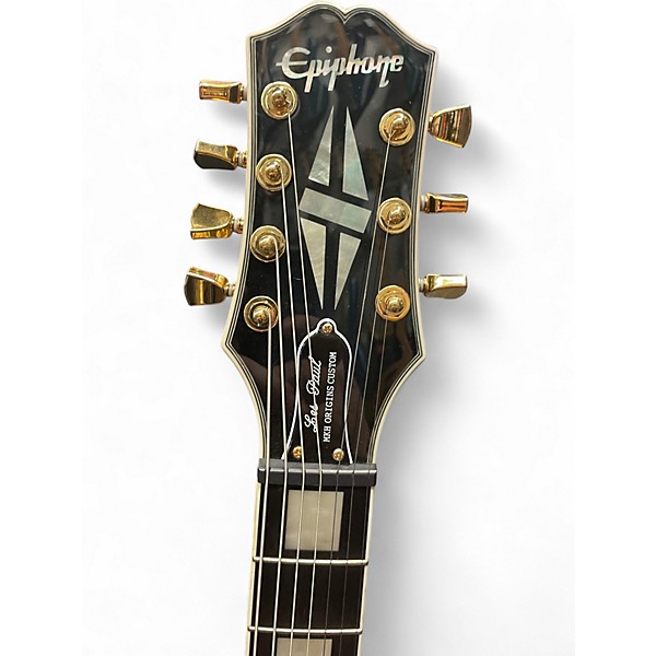 Used Epiphone Matt Heafy Les Paul Custom 7 Black Solid Body Electric Guitar