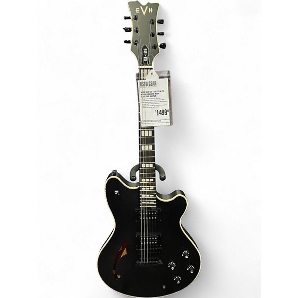 Used EVH SA-126 Stealth Black Hollow Body Electric Guitar