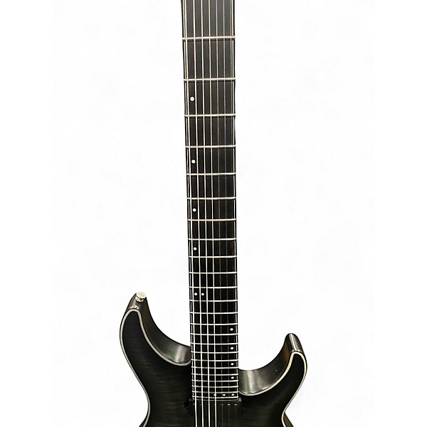 Used Schecter Guitar Research KM7 Trans Charcoal Solid Body Electric Guitar