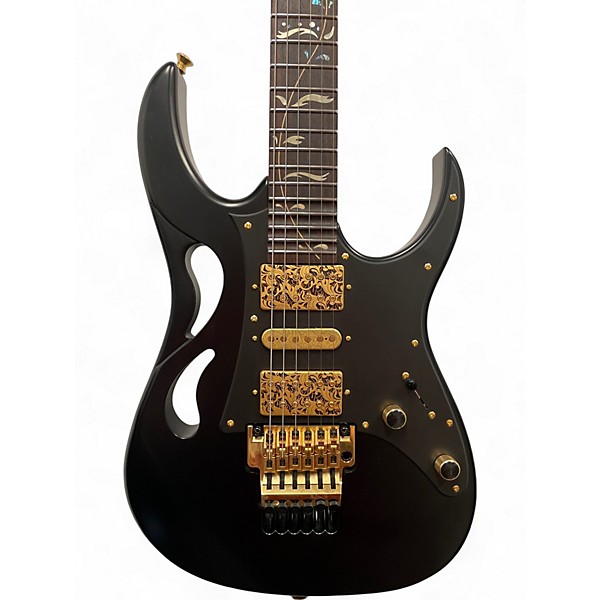 Used Ibanez PIA3761 Steve Vai Signature Electric Guitar Black Onyx Solid Body Electric Guitar