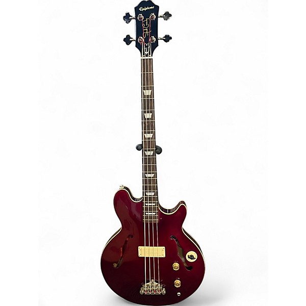 Used Epiphone Jack Casady Signature Wine Red Electric Bass Guitar