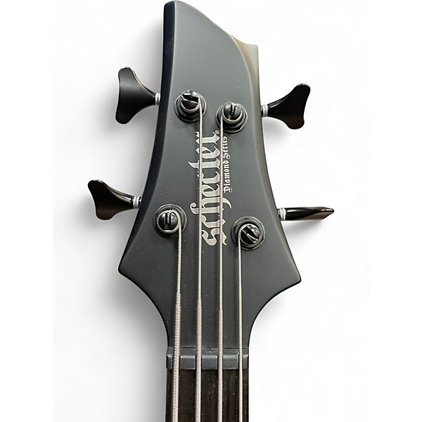 Used Schecter Guitar Research Stiletto 4 Stealth Pro Black Electric Bass Guitar