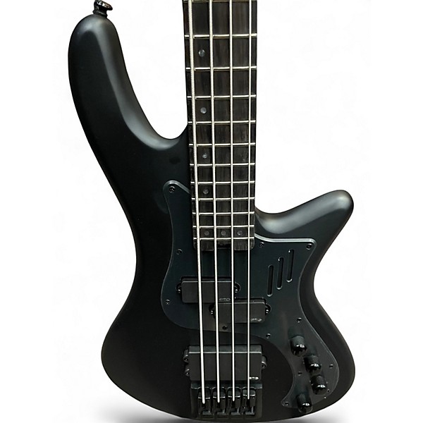 Used Schecter Guitar Research Stiletto 4 Stealth Pro Black Electric Bass Guitar