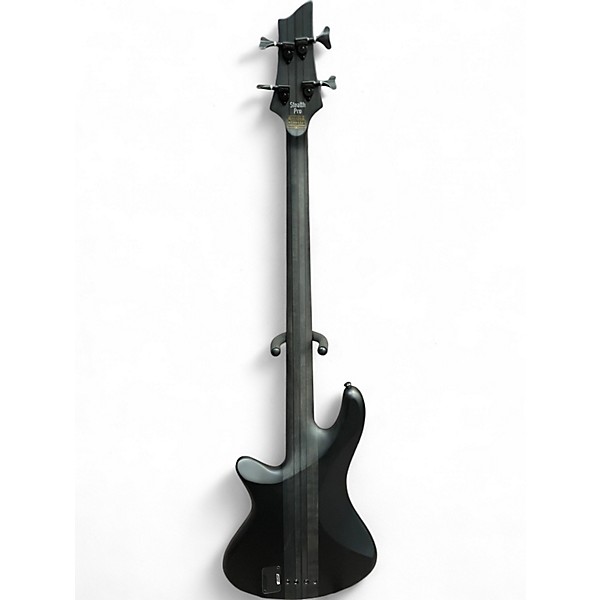 Used Schecter Guitar Research Stiletto 4 Stealth Pro Black Electric Bass Guitar