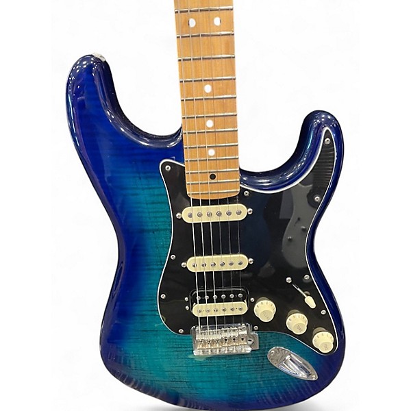 Used 2019 Fender Player Stratocaster HSS Plus Top Blue Burst Solid Body Electric Guitar