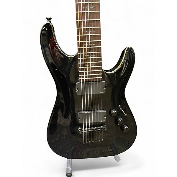 Used Schecter Guitar Research Hellraiser C1 Black Solid Body Electric Guitar