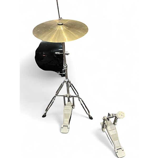 Used Pacific 5 Piece Drum Kit Black Drum Kit