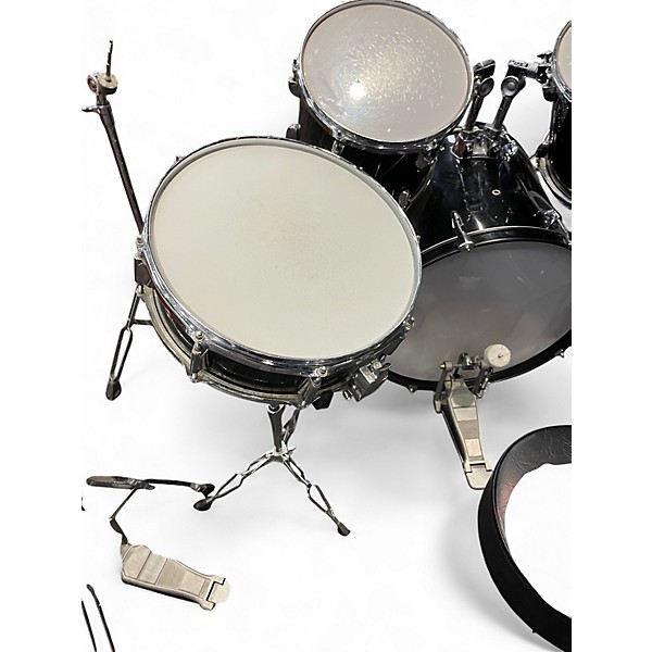 Used Pacific 5 Piece Drum Kit Black Drum Kit