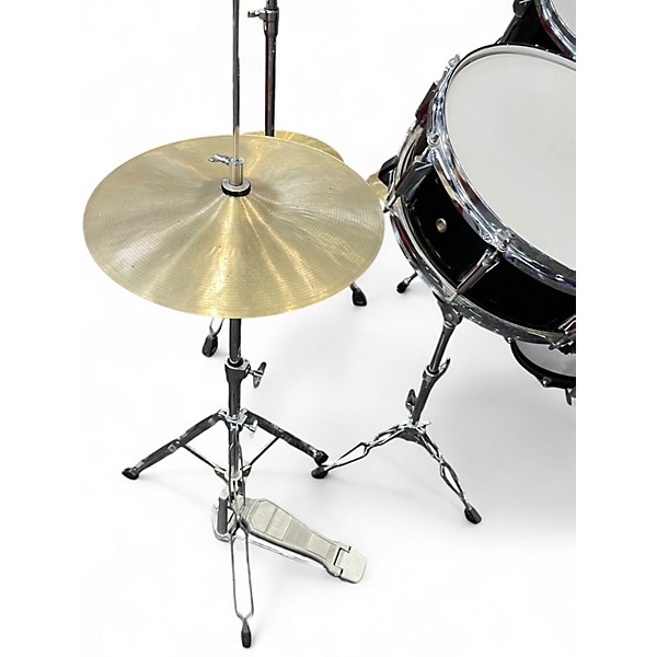 Used Pacific 5 Piece Drum Kit Black Drum Kit