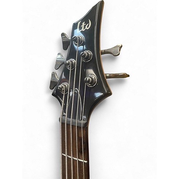 Used ESP LTD B155DX 5 String Black Electric Bass Guitar