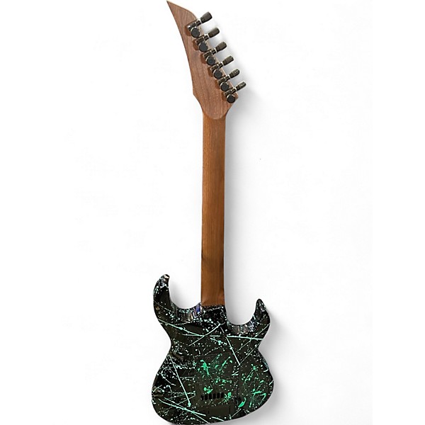 Used Kiesel Aries 6 Bolt On Black and Teal Solid Body Electric Guitar