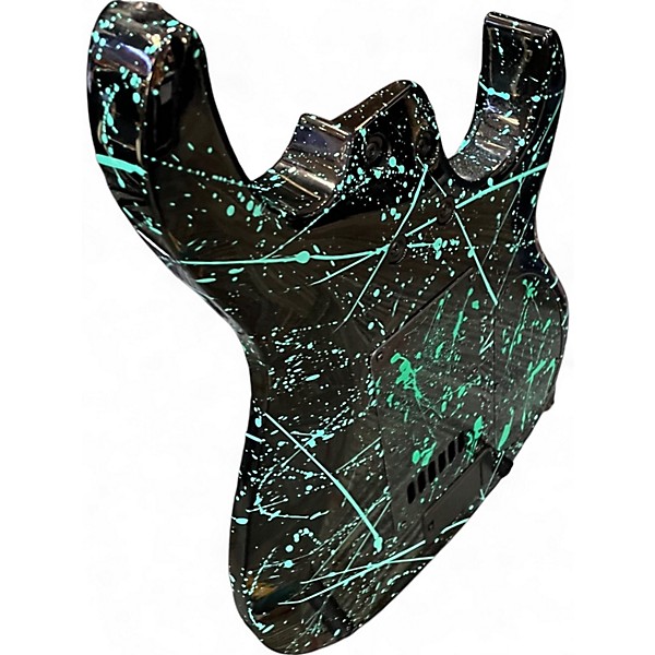 Used Kiesel Aries 6 Bolt On Black and Teal Solid Body Electric Guitar