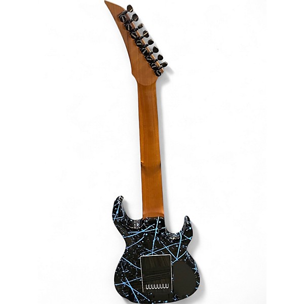 Used Kiesel Aries 8 Bolt On Black and Blue Solid Body Electric Guitar