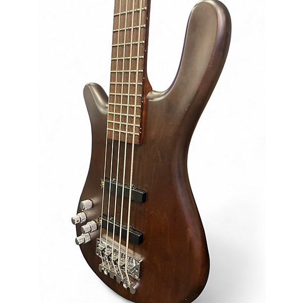Used Warwick Streamer LX 5 String Brown Electric Bass Guitar