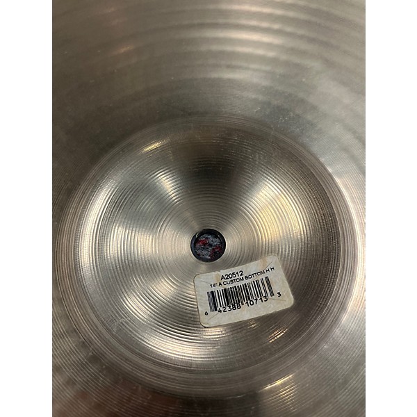 Used Zildjian 14in A Custom Hi Hat Bottom Cymbal