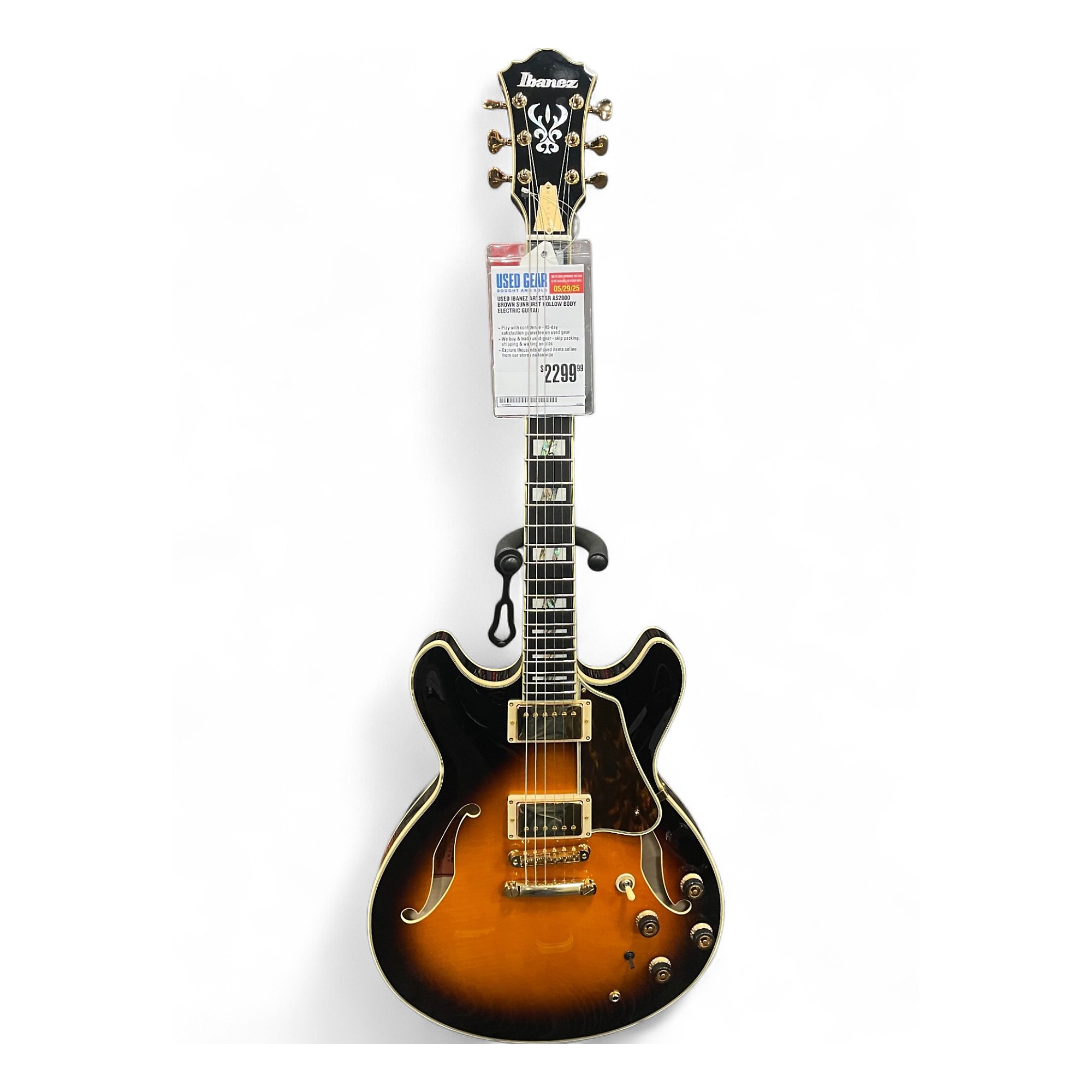 Used Ibanez Artstar AS2000 Brown Sunburst Hollow Body Electric