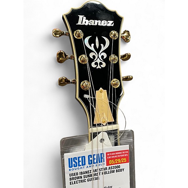 Used Ibanez Artstar AS2000 Brown Sunburst Hollow Body Electric Guitar