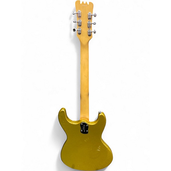 Used Eastwood SIDEJACK PRO DLX GOLD METAL FLAKE Solid Body Electric Guitar
