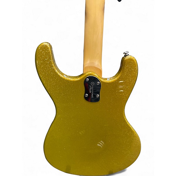 Used Eastwood SIDEJACK PRO DLX GOLD METAL FLAKE Solid Body Electric Guitar