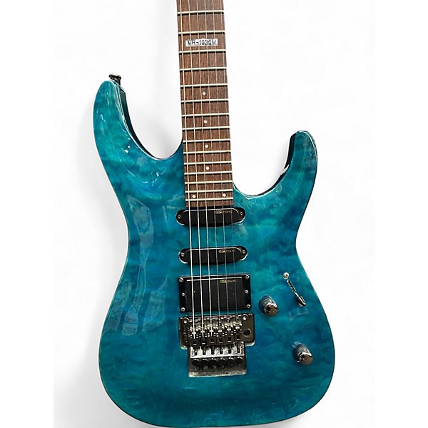 Used ESP LTD MH103QM Trans Blue Solid Body Electric Guitar