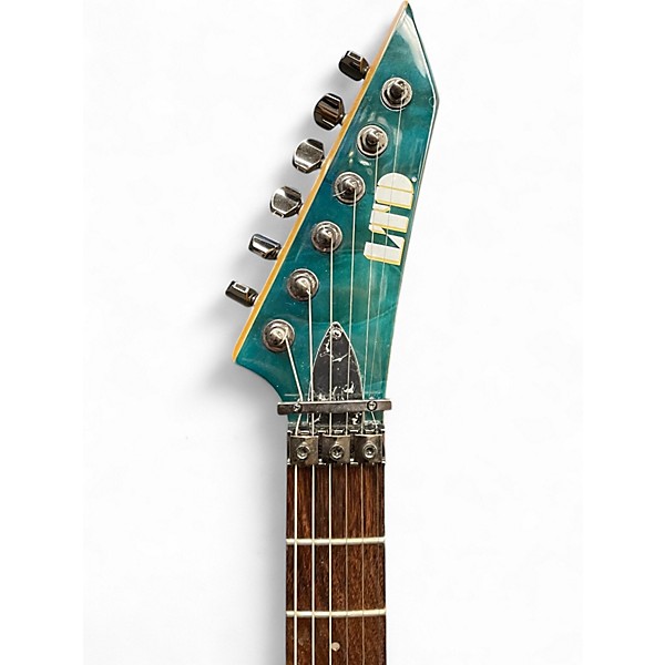 Used ESP LTD MH103QM Trans Blue Solid Body Electric Guitar