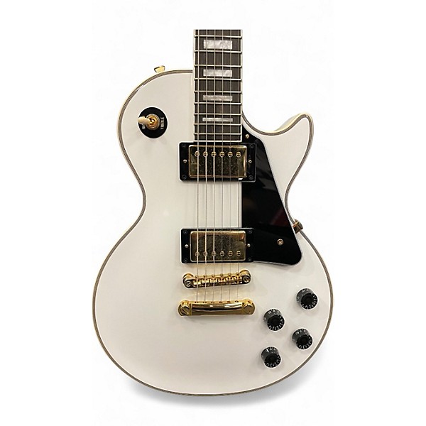 Used Epiphone Les Paul Custom White Solid Body Electric Guitar