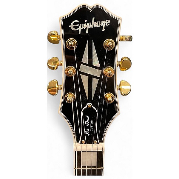 Used Epiphone Les Paul Custom White Solid Body Electric Guitar