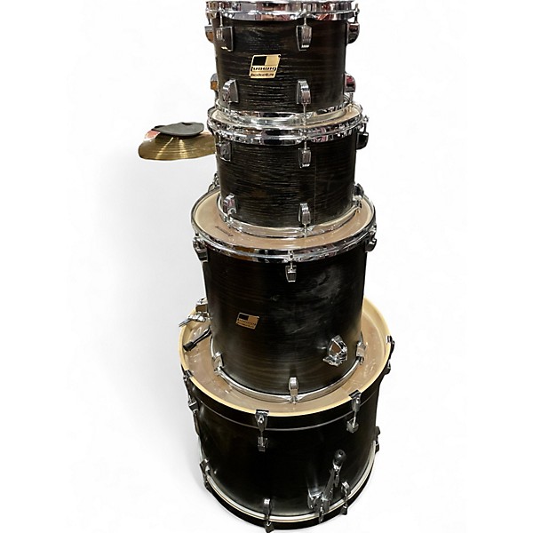 Used Ludwig 4 Piece BackBeat Elite Midnight Grain Drum Kit