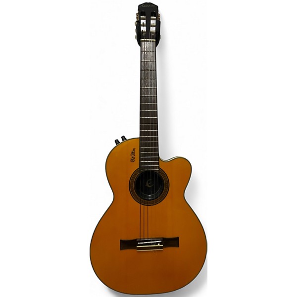 Used Epiphone CHET ATKINS Natural Classical Acoustic Electric Guitar