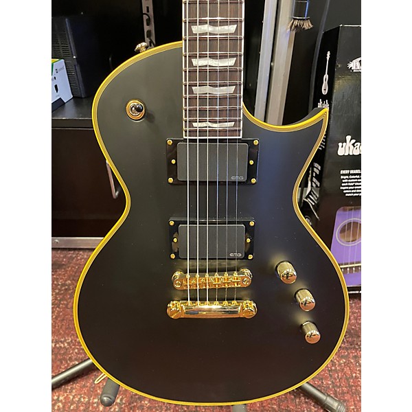 Used ESP LTD EC1000 Deluxe Satin Black Solid Body Electric Guitar