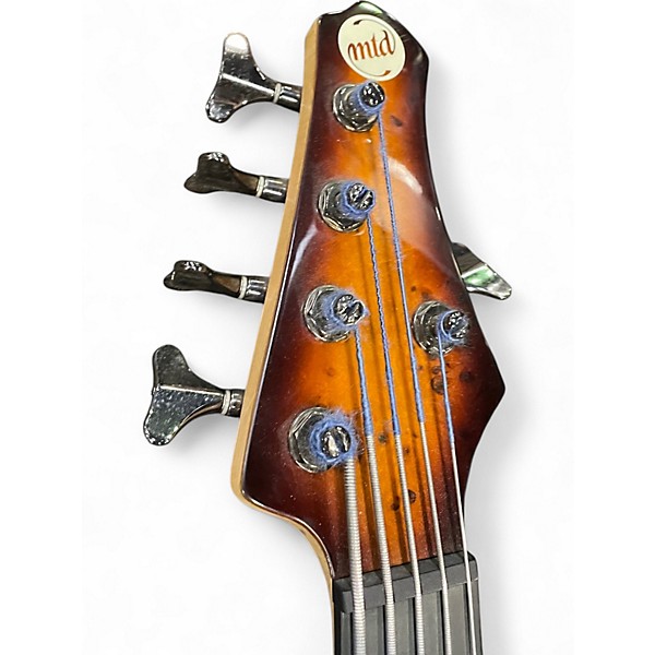 Used MTD Kingston zx5 String Fretless Sunburst Electric Bass Guitar