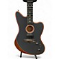 Used Fender acoustasic jazzmaster Green Acoustic Electric Guitar